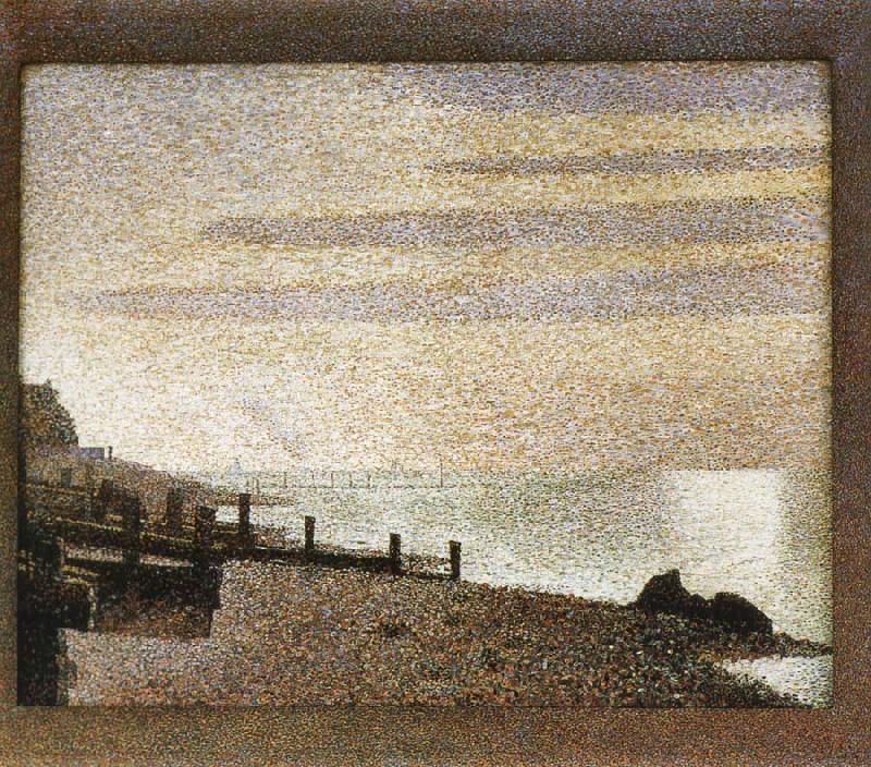 Georges Seurat Seine-s Dusk oil painting image